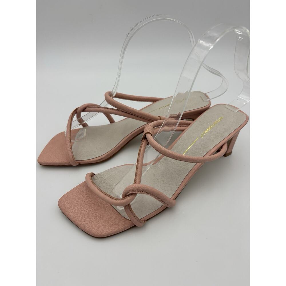 Intentionally Blank Heeled Sandal Pink Nude Size 8 Strappy Block Heel
